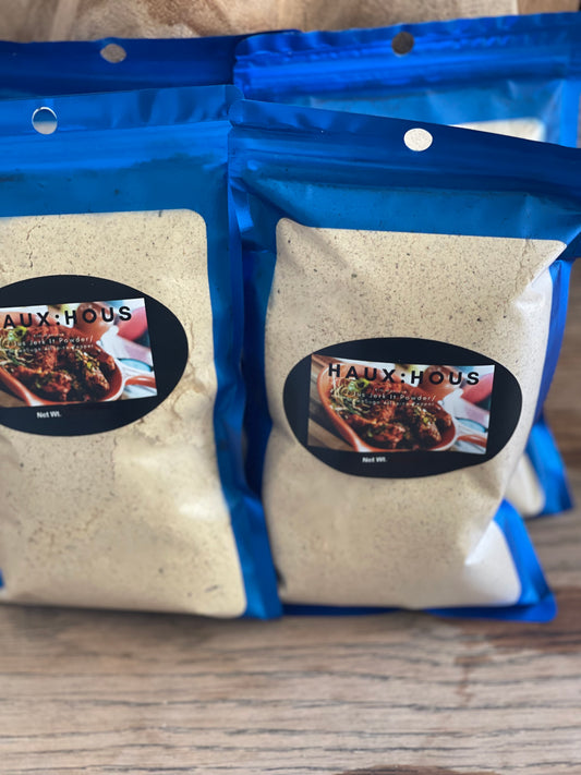 Jus Jerk It Powder       2 per package    “Great for Frying Seafood and Chicken”